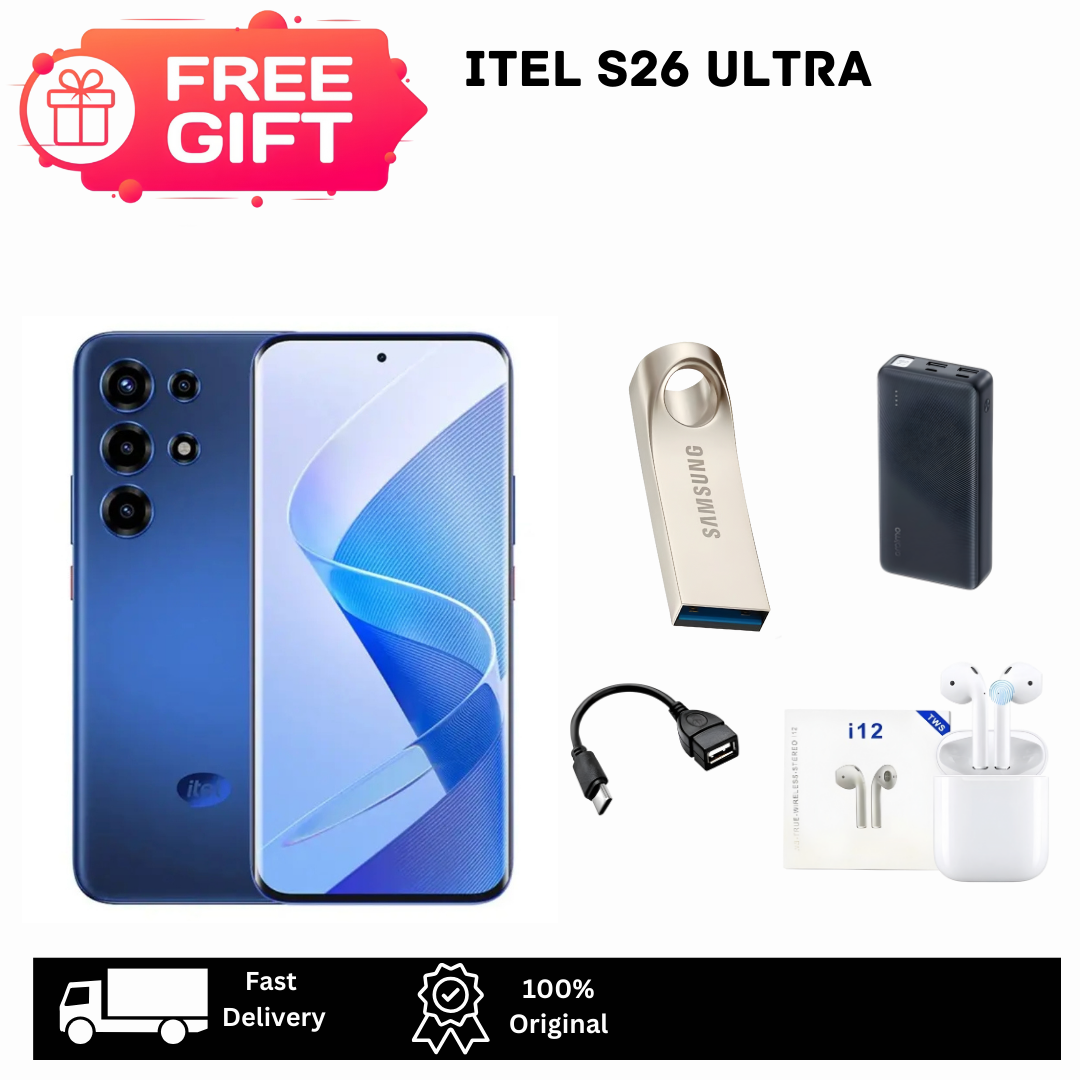 [Limited Offer🔥🔥] itel S26 Ultra 256GB+16(8+8)GB Curved 6.8" 144Hz AMOLED Display 50MP Camera 6000mAh Battery 18W Charging Android 15 On-Screen Fingerprint itel Super 26 Ultra Dual SIM Smartphone