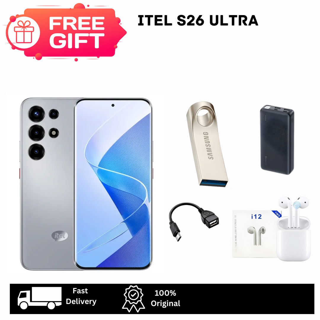 [Limited Offer🔥🔥] itel S26 Ultra 256GB+16(8+8)GB Curved 6.8" 144Hz AMOLED Display 50MP Camera 6000mAh Battery 18W Charging Android 15 On-Screen Fingerprint itel Super 26 Ultra Dual SIM Smartphone