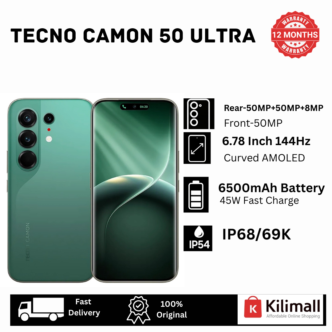 [New Arrival🔥🔥] TECNO Camon 50 Ultra 512GB+12GB Curved Screen On-Screen Fingerprint 6.78" 144Hz AMOLED Display (50+50+8)MP Camera 6500mAh Battery 45W Charging Dual SIM/e-SIM IP68/69K AI Smartphone