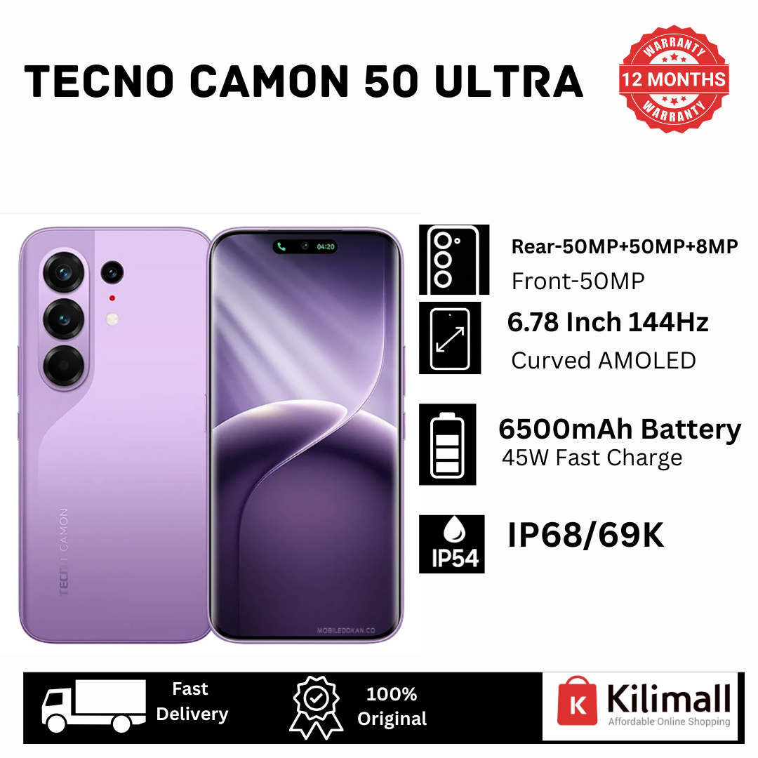 [New Arrival🔥🔥] TECNO Camon 50 Ultra 512GB+12GB Curved Screen On-Screen Fingerprint 6.78" 144Hz AMOLED Display (50+50+8)MP Camera 6500mAh Battery 45W Charging Dual SIM/e-SIM IP68/69K AI Smartphone
