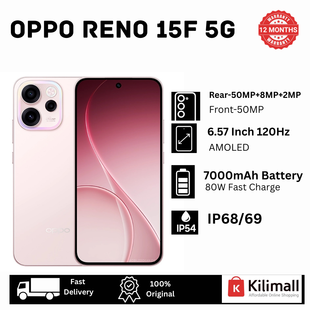 [SUPER DEAL🔥🔥] OPPO Reno15 F 5G 512GB+12GB 6.57" 120Hz AMOLED Display On-Screen Fingerprint (50+8+2)MP Camera 7000mAh Battery 80W Fast Charging Snapdragon 6 Gen 1 SoC IP68/69 AI Smartphone Reno 15 F