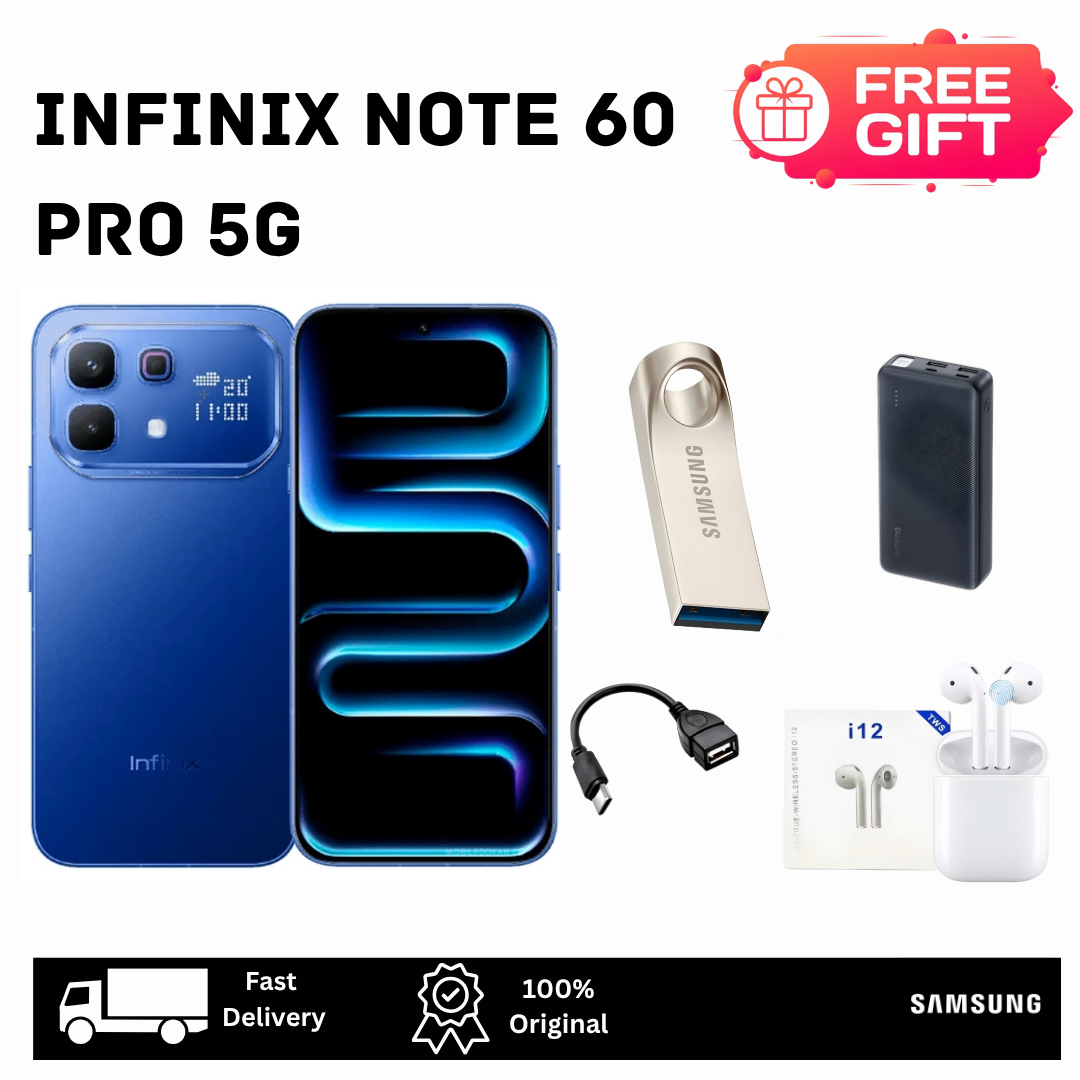 [Free Gifts🔥🔥] Infinix Note 60 Pro 5G 256GB+16(8+8)GB 6.78" AMOLED 144Hz Display (50+8)MP Rear Camera 6000mAh Battery 90W Wired 30W Wireless Charging On-Screen Fingerprint Android 16 AI Smartphone