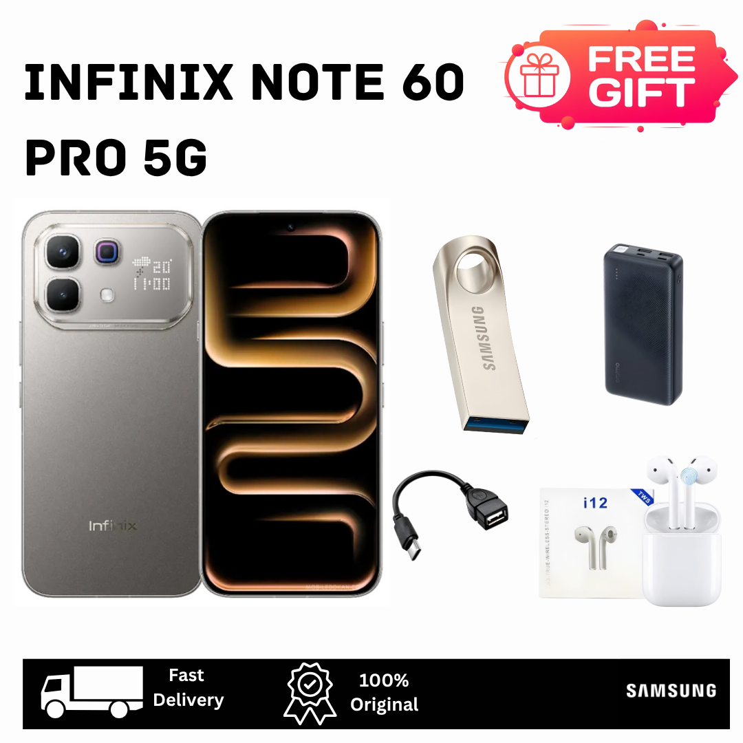 [Free Gifts🔥🔥] Infinix Note 60 Pro 5G 256GB+16(8+8)GB 6.78" AMOLED 144Hz Display (50+8)MP Rear Camera 6000mAh Battery 90W Wired 30W Wireless Charging On-Screen Fingerprint Android 16 AI Smartphone