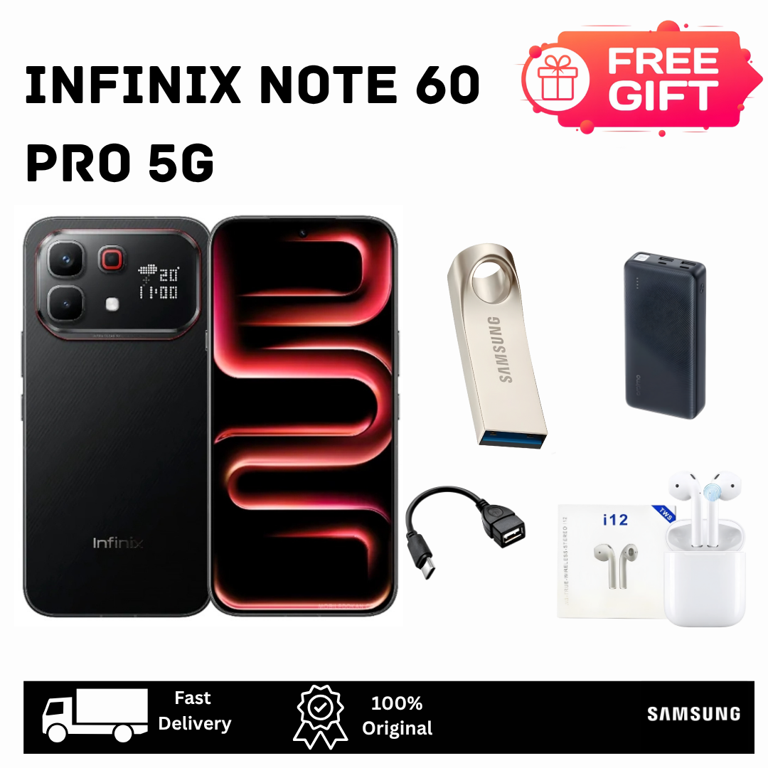 [Free Gifts🔥🔥] Infinix Note 60 Pro 5G 256GB+16(8+8)GB 6.78" AMOLED 144Hz Display (50+8)MP Rear Camera 6000mAh Battery 90W Wired 30W Wireless Charging On-Screen Fingerprint Android 16 AI Smartphone