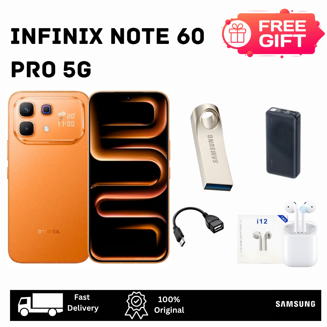 [Free Gifts🔥🔥] Infinix Note 60 Pro 5G 256GB+16(8+8)GB 6.78" AMOLED 144Hz Display (50+8)MP Rear Camera 6000mAh Battery 90W Wired 30W Wireless Charging On-Screen Fingerprint Android 16 AI Smartphone