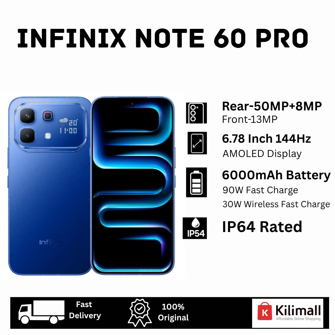 [New Arrival🔥🔥] Infinix Note 60 Pro 5G 256GB+16(8+8)GB 6.78" AMOLED 144Hz Display (50+8)MP Rear Camera 6000mAh Battery 90W Wired 30W Wireless Charging On-Screen Fingerprint Android 16 AI Smartphone