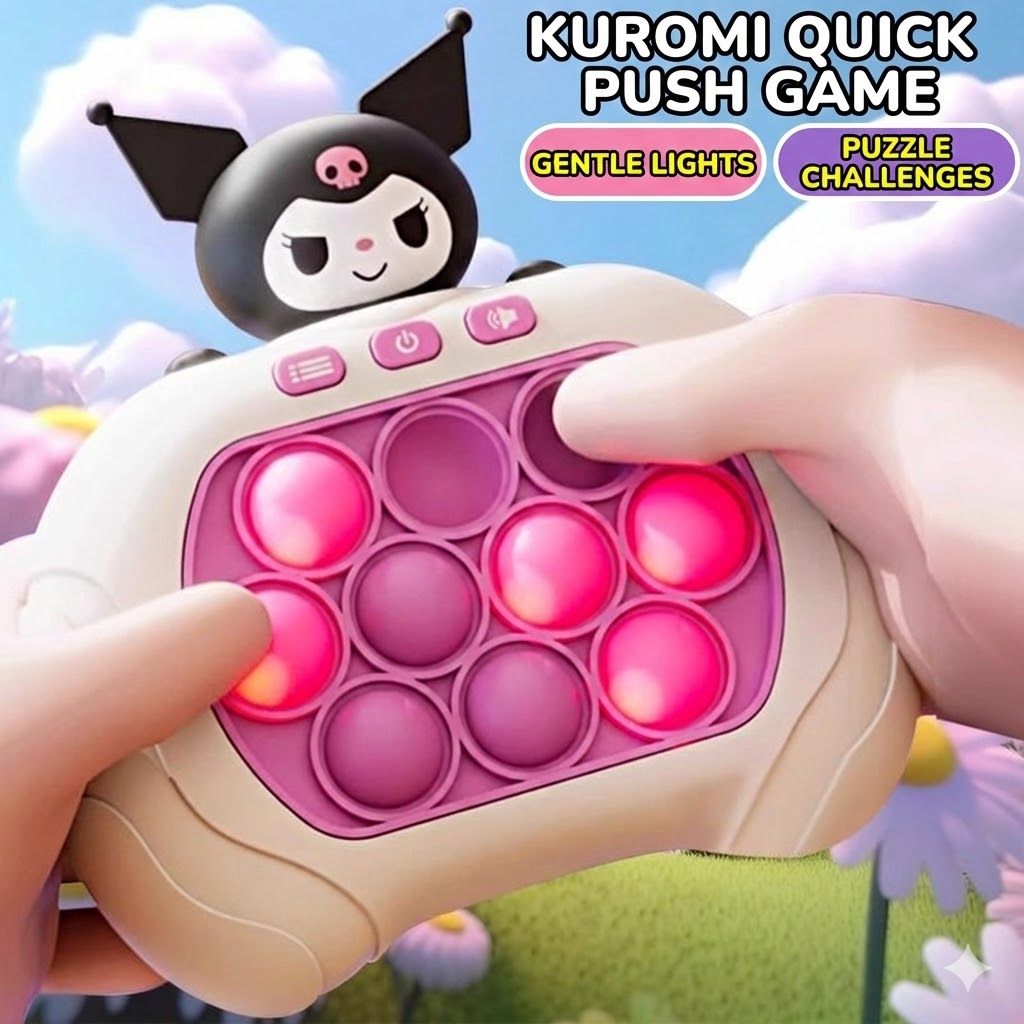 Bear Pop It Game Console - Light-Up Fast Push Fidget Toy for Kids, Hand-Eye Coordination Training