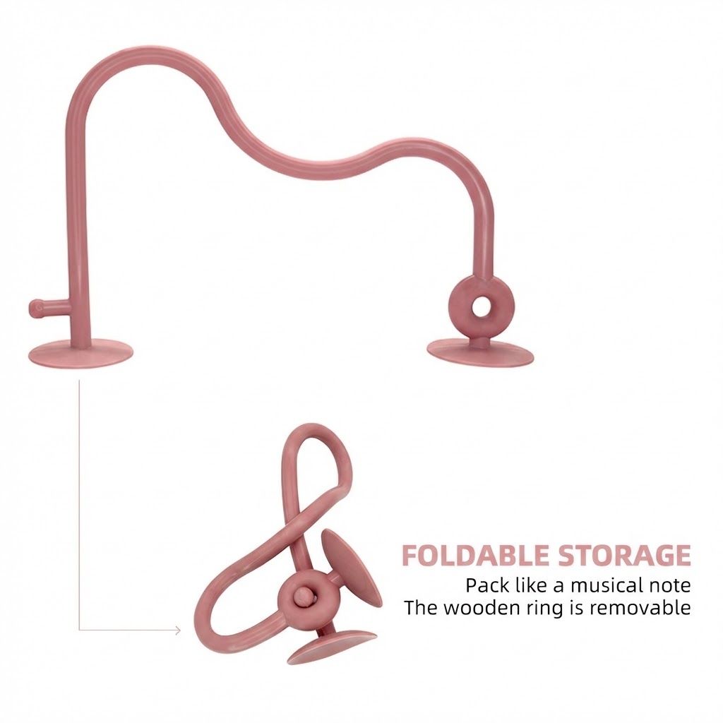 Baby Suction Cup Teething Toy - Chewable Desktop Sensory Toy with Large Suction for High Chair