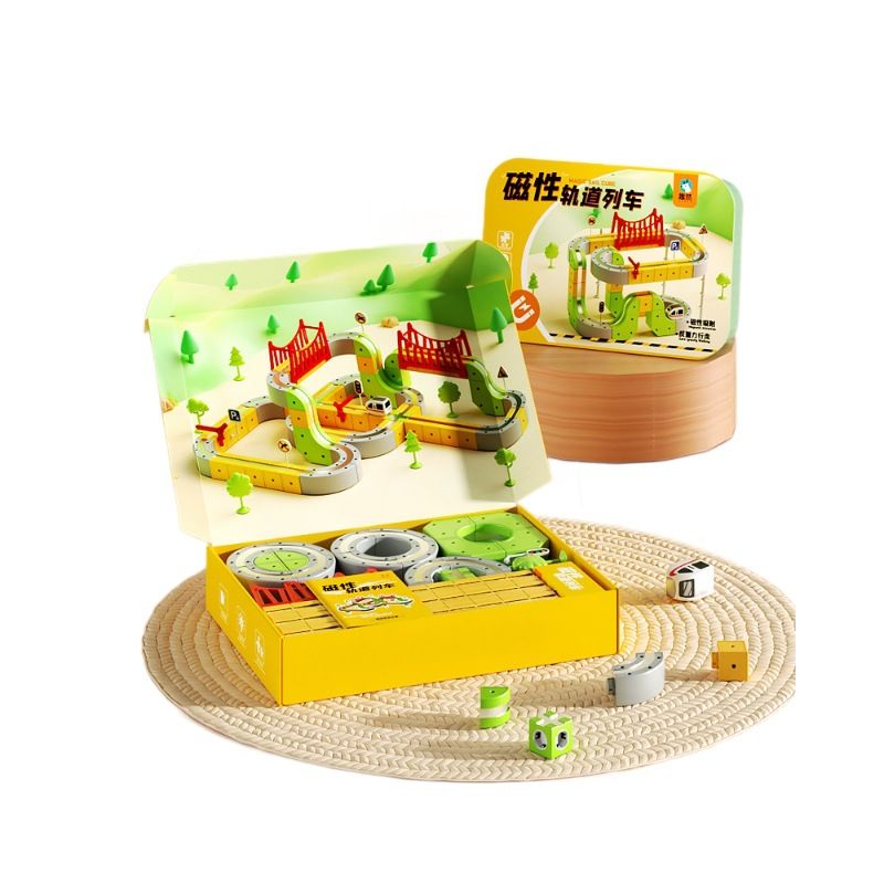 Kids STEM Magnetic Track Building Set – Electric Anti-Gravity Train & Colorful Blocks, Interactive Educational Toy for Preschoolers