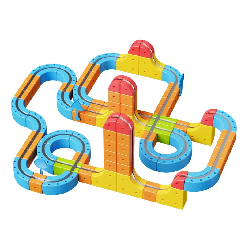 Kids STEM Magnetic Track Building Set – Electric Anti-Gravity Train & Colorful Blocks, Interactive Educational Toy for Preschoolers