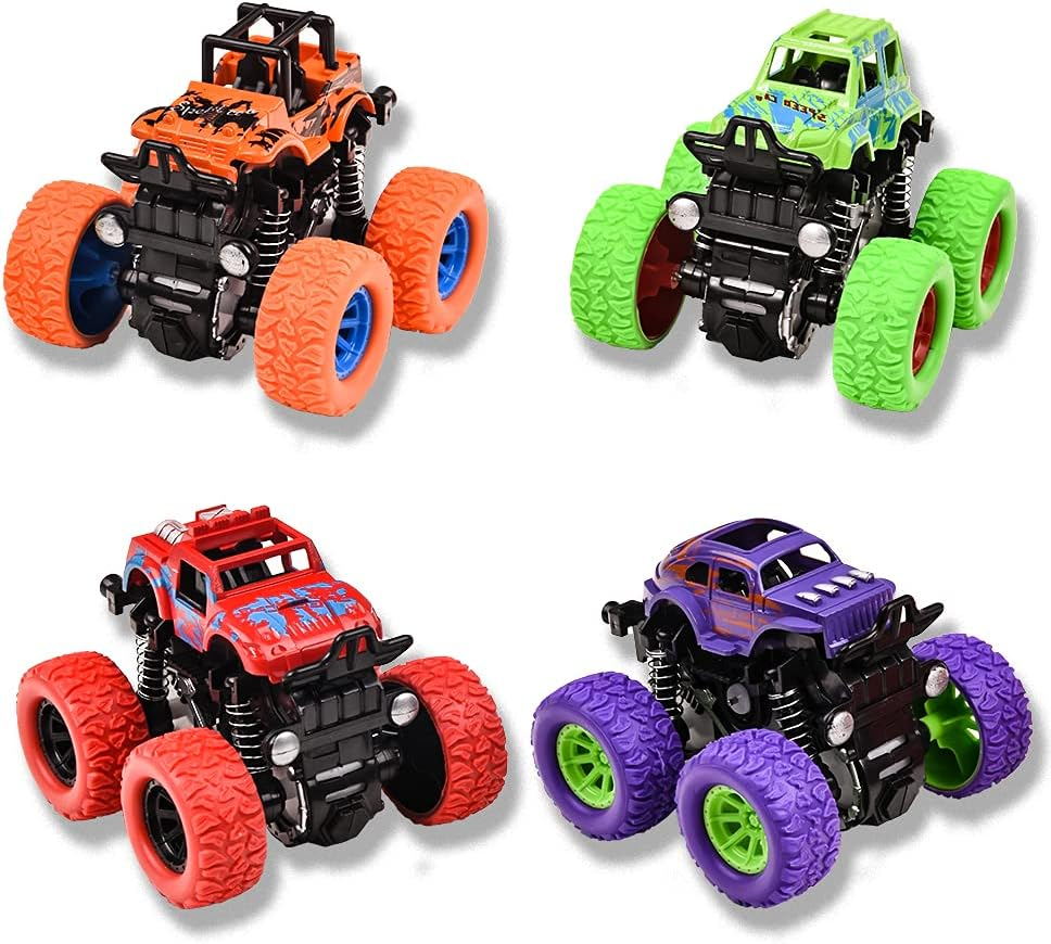 Toy Imagine™ Monster Truck Toy for Kids – Big Size Friction Powered Car with 360° Stunt Action | Off-Road Vehicle Toy for Boys Age 2–5 | Birthday & Return Gift Idea