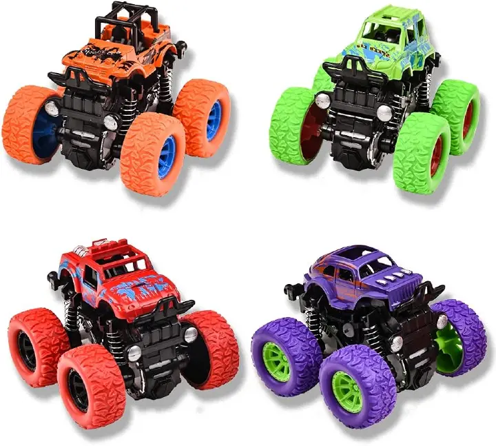 Toy Imagine™ Monster Truck Toy for Kids – Big Size Friction Powered Car with 360° Stunt Action | Off-Road Vehicle Toy for Boys Age 2–5 | Birthday & Return Gift Idea