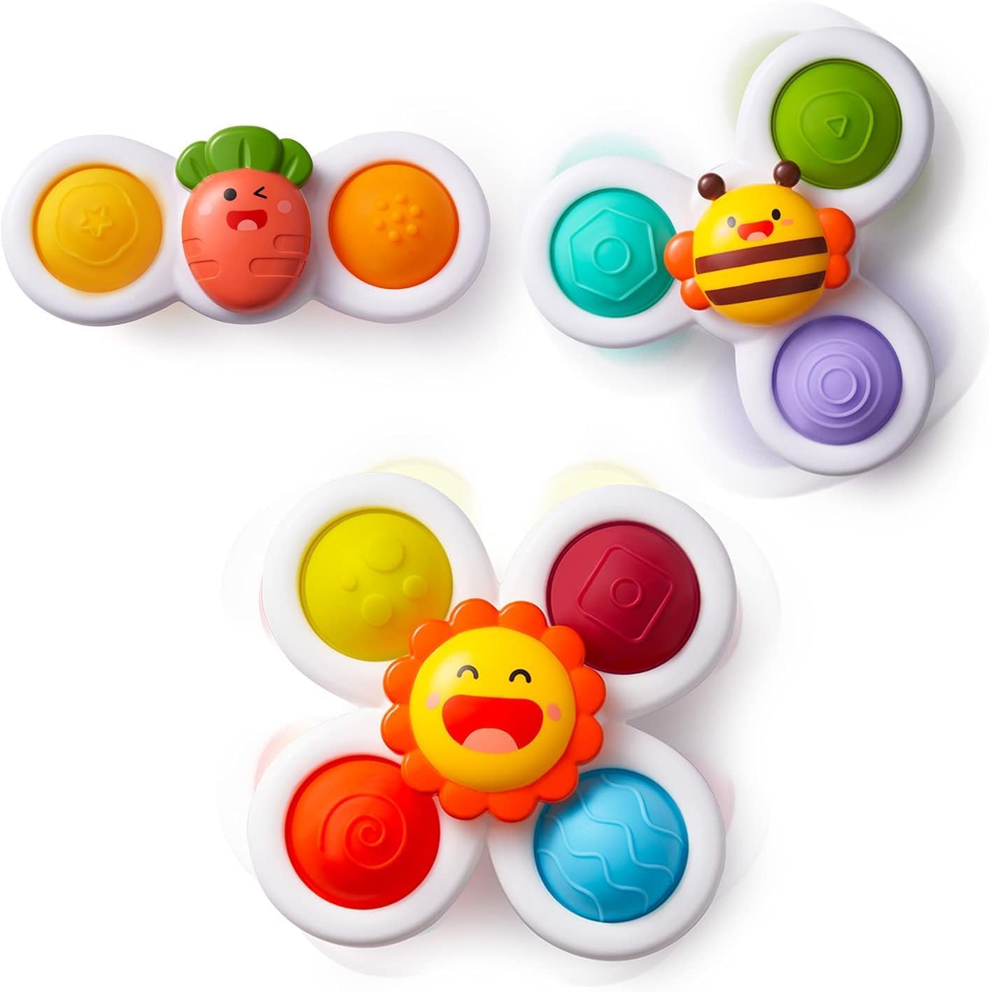 Hot Sale Baby Sucker Spinner Teether - BPA-Free Bath Toy for 1-3 Years Infants Toddlers, Educational Fidget Toy