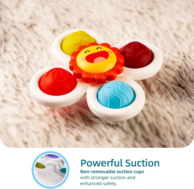 Hot Sale Baby Sucker Spinner Teether - BPA-Free Bath Toy for 1-3 Years Infants Toddlers, Educational Fidget Toy