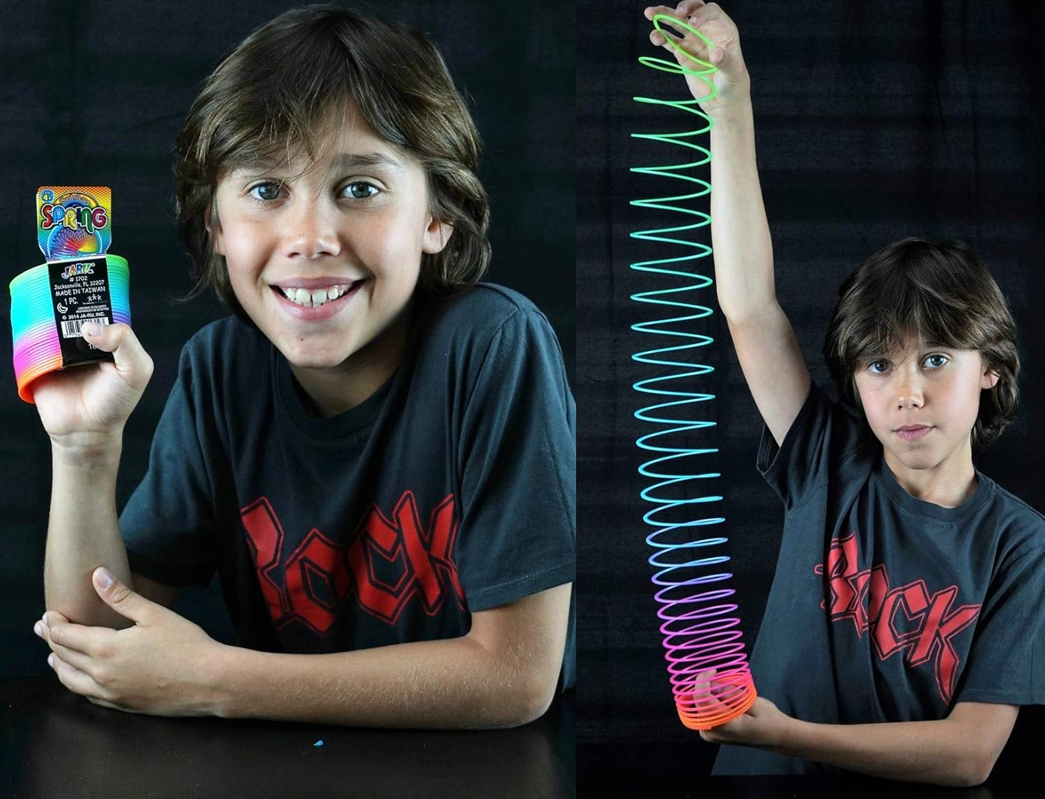 Children's Spring Coil Magic Hula Hoop Magic Stall Lantern Toy Plastic Push Small Gifts Small Size Rainbow Spring