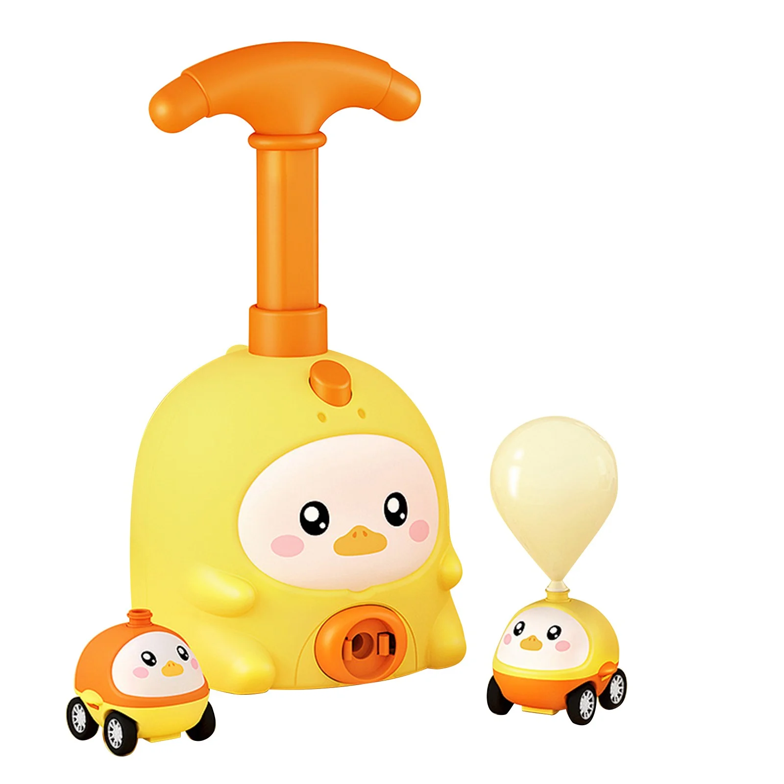 Kids Balloon Powered Car Set Lovely Cartoon Pig Educational Science Toys with Manual Pump Balloon Launcher Car Toy for Child Gift