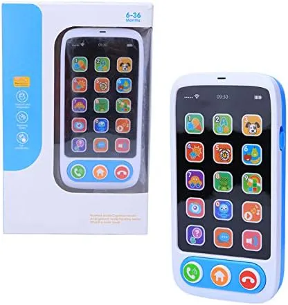 Interactive Kids Toy Phone with Light Up Screen & Sound Effects, Pretend Call Mobile Phone for Early Learning & Fine Motor Skills
