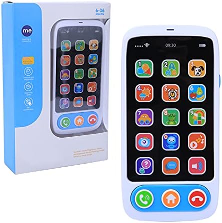 Interactive Kids Toy Phone with Light Up Screen & Sound Effects, Pretend Call Mobile Phone for Early Learning & Fine Motor Skills