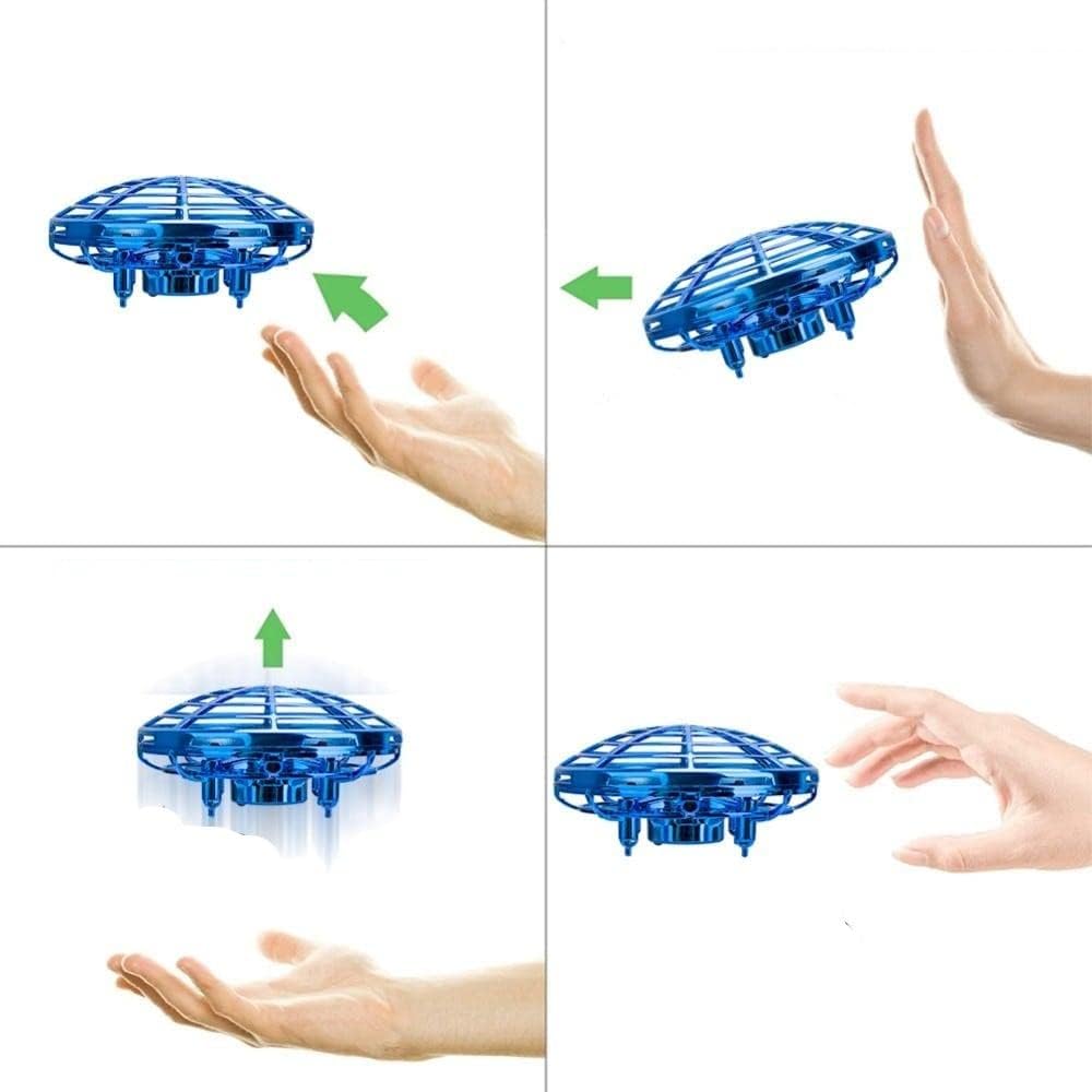 Hand-Controlled UFO Flying Ball Toy, Smart Obstacle Avoidance Quadcopter, Rechargeable Mini Drone for Toddlers
