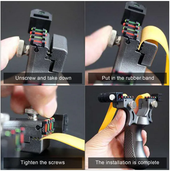High Precision Laser Slingshot, Resin Construction Flat Band Shooting Toy for Outdoor Hunting & Target Practice