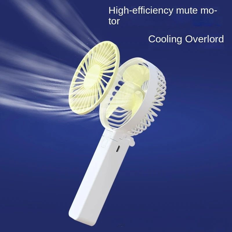 Colorful Portable Handheld Fan with Stand, 3 Speed Personal Fan for Travel & Desk Use