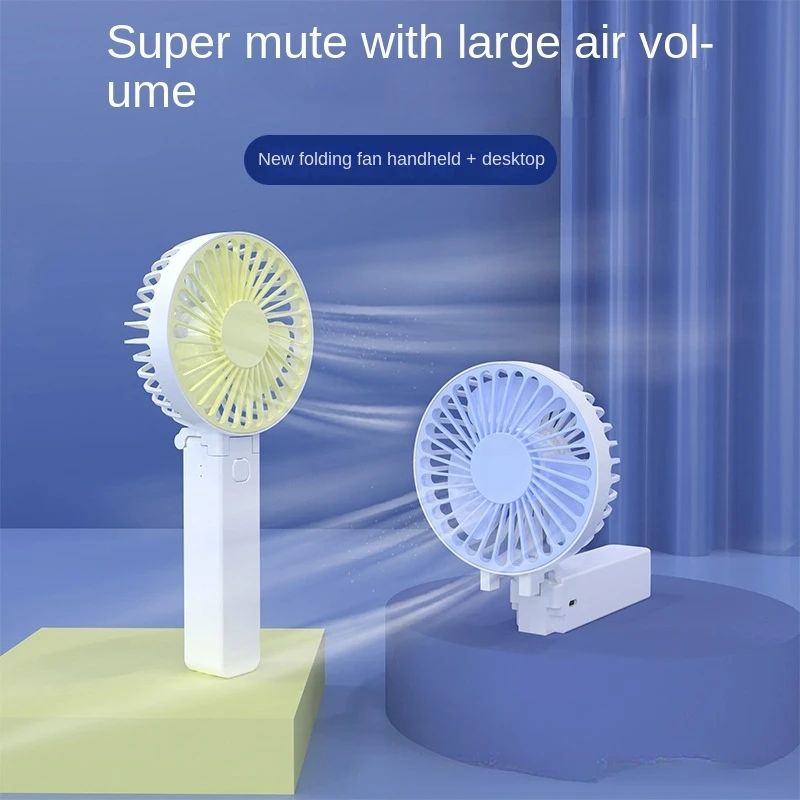 Colorful Portable Handheld Fan with Stand, 3 Speed Personal Fan for Travel & Desk Use