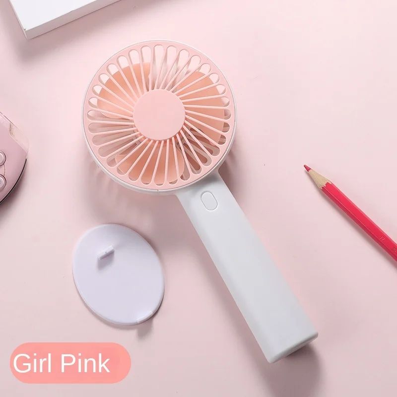 Colorful Portable Handheld Fan with Stand, 3 Speed Personal Fan for Travel & Desk Use
