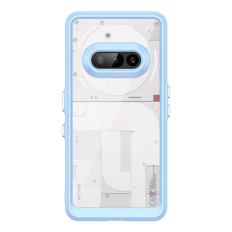Clear Case for Nothing Phone (2a), Shockproof Transparent Phone Cover with Multiple Color Bumpers