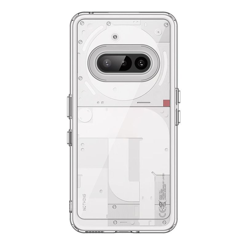 Clear Case for Nothing Phone (2a), Shockproof Transparent Phone Cover with Multiple Color Bumpers