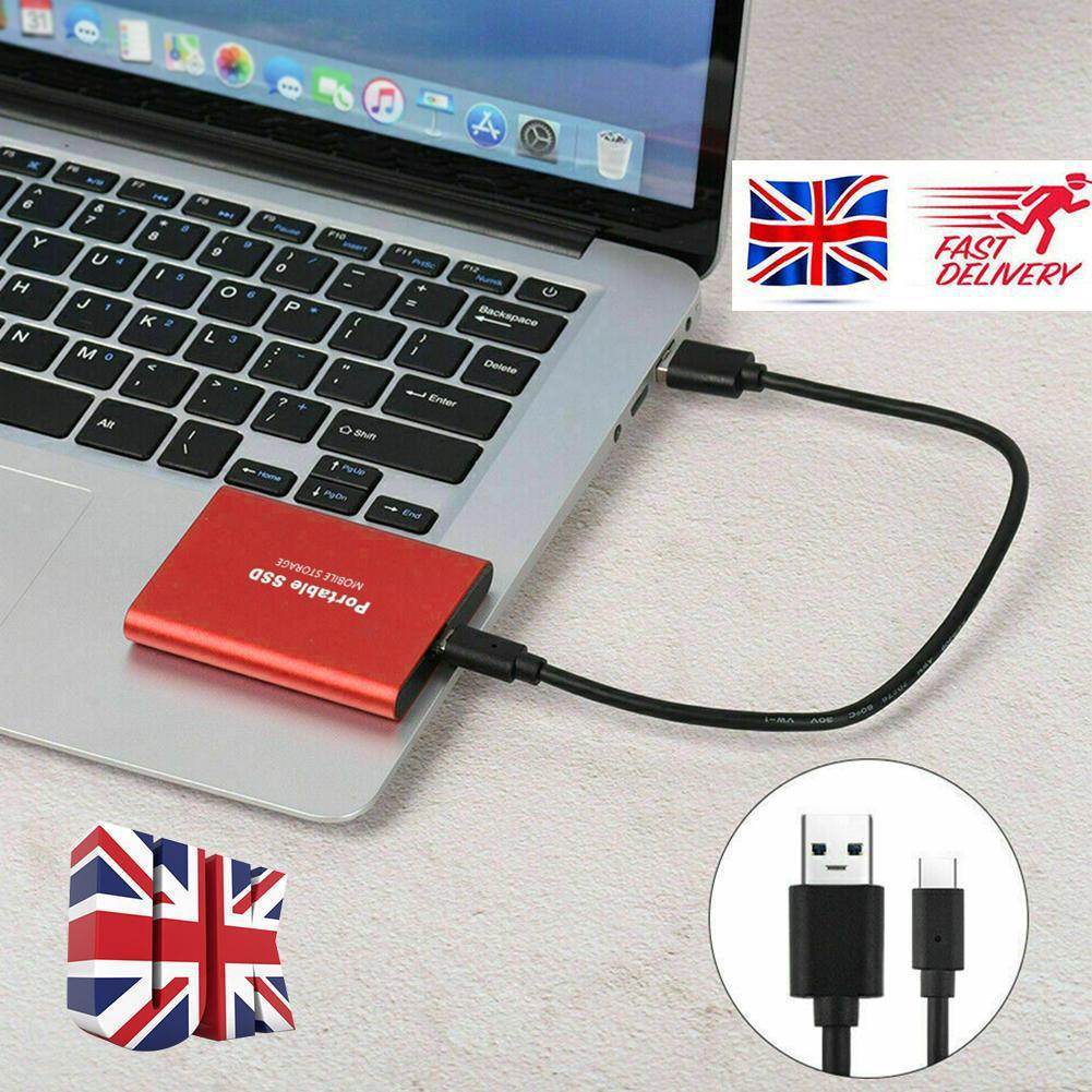 Portable External SSD, USB 3.1 Type-C High-Speed Mobile Solid State Drive for Windows/Mac/Android