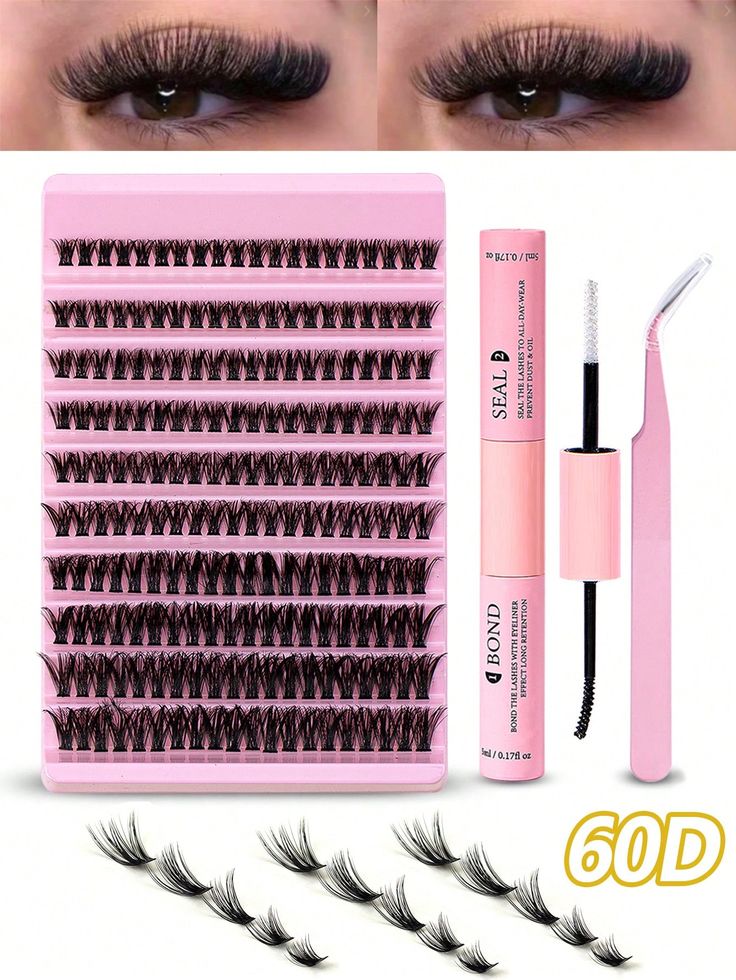 Lash Extension  Kit DIY that Has 280 Pieces Lash Clusters  Eye Lash Extension Kit From  Size 9-16 and Its 30D 40D Individual Eye Lashes .Comes With Lash Bond Glue & Seal and Tweezer for Beginners