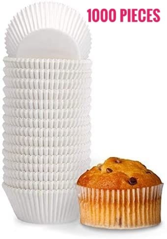 Cupcake Paper Cake Liners Muffin Queen Cake  Paper Baking  Liners  1000 White Pieces