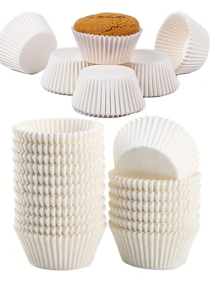 Cupcake Paper Cake Liners Muffin Queen Cake  Paper Baking  Liners  1000 White Pieces