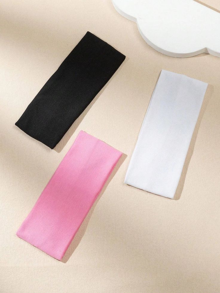 3 PCS Large Plain[Not Ribbed] High Quality Headband For Women Best for Yoga Running Gym and  Fashion Accessory Its Very Elastic Comfortable and Can Fit All Hair Styles