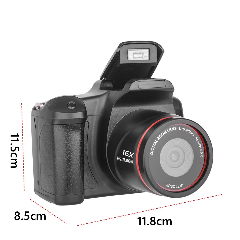1080P 16MP Versatile Digital Camera 16X Zoom Camcorder with 2.4 Inch LCD Screen Video Recorder for Photography and Video