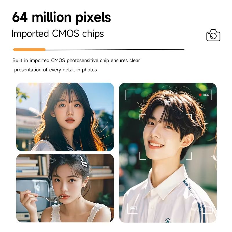 Digital Camera 4K 64MP HD 18X Zoom Autofocus Retro Compact Digital Camera with 2.8 Inch Screen for Travel Photography Vlogging