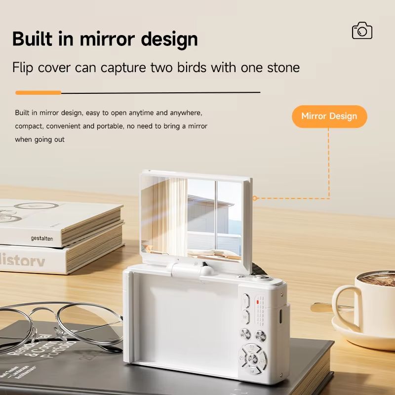 Digital Camera 4K 64MP HD 18X Zoom Autofocus Retro Compact Digital Camera with 2.8 Inch Screen for Travel Photography Vlogging