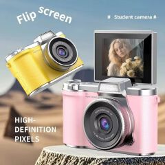 4K Digital Camera Beauty Filters 48MP HD Student CCD Camera CMOS Anti Shake 180° Flip Screen Selfie Camera