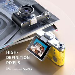 4K Digital Camera Beauty Filters 48MP HD Student CCD Camera CMOS Anti Shake 180° Flip Screen Selfie Camera
