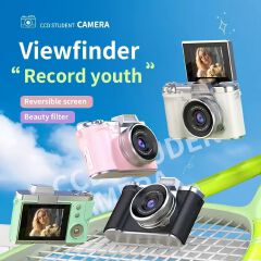 4K Digital Camera Beauty Filters 48MP HD Student CCD Camera CMOS Anti Shake 180° Flip Screen Selfie Camera