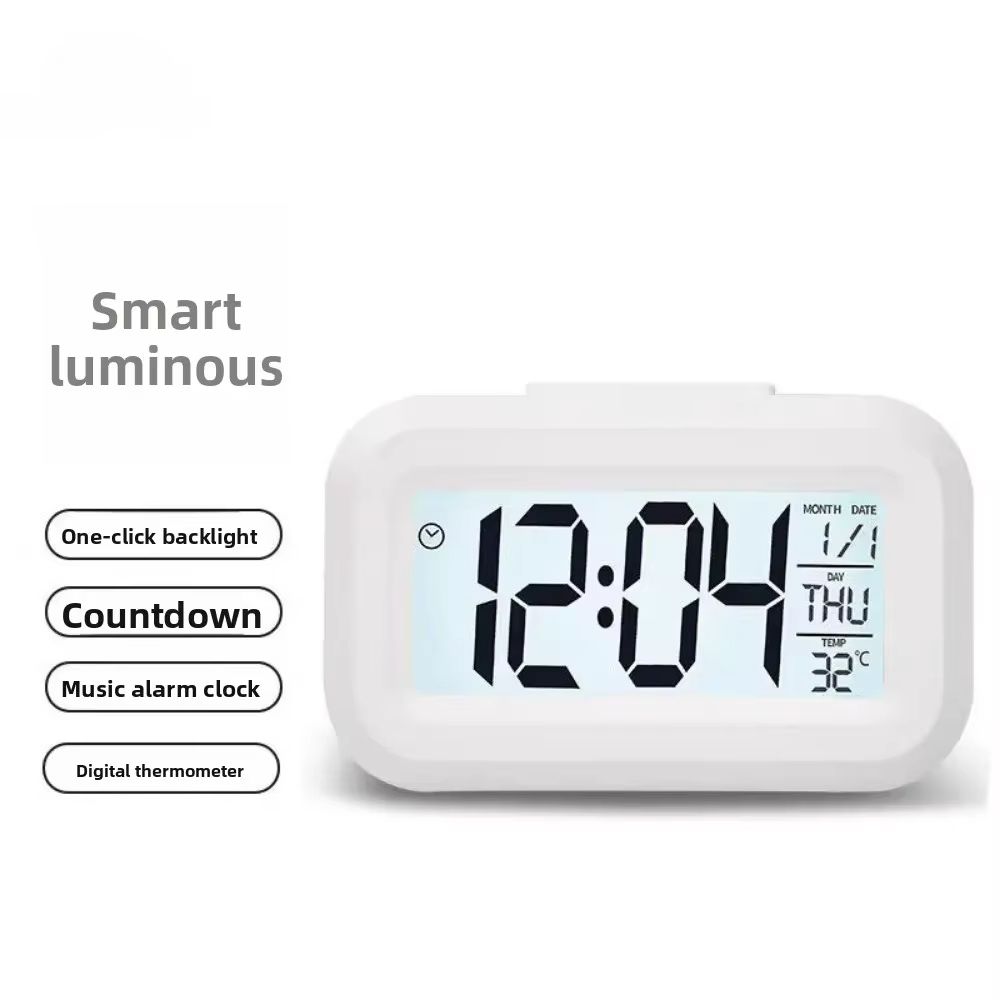 Bedside Table Alarm Clock Date Temperature Function Children's Bedroom Clock Home Offices Desktop Clock Desk Decor Digital Child