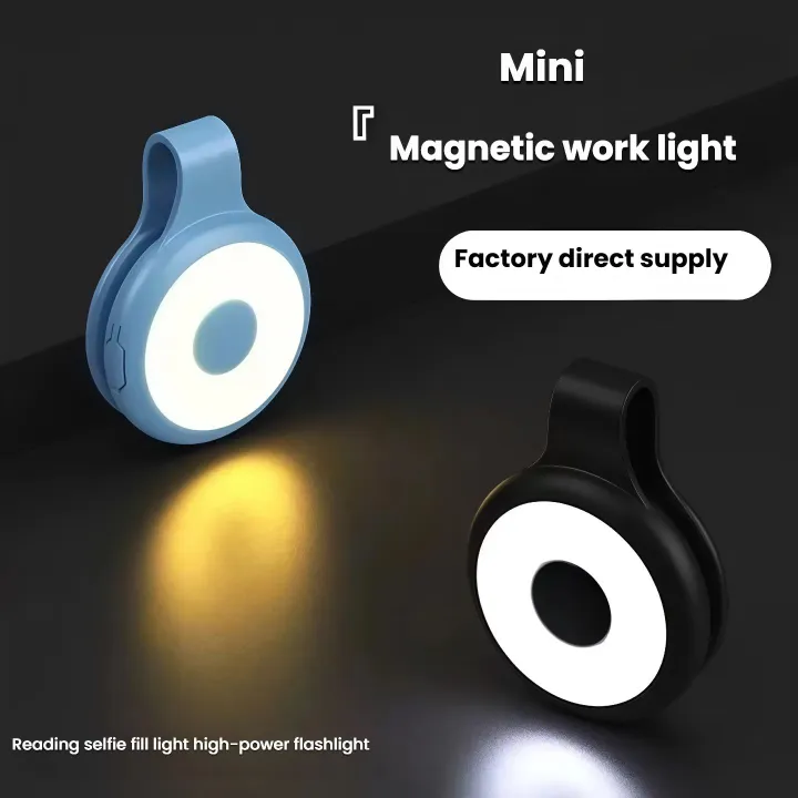 Multi-function magnetic suction flashlight, outdoor high brightness mini keychain rechargeable torch, work LED lighting fill lig