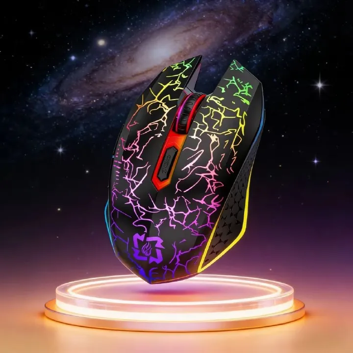 Ergonomic Wireless Mouse Bluetooth Silent RGB Backlight Adjustable DPI Long Battery Life for Office Gaming PC Laptop Desktop Com