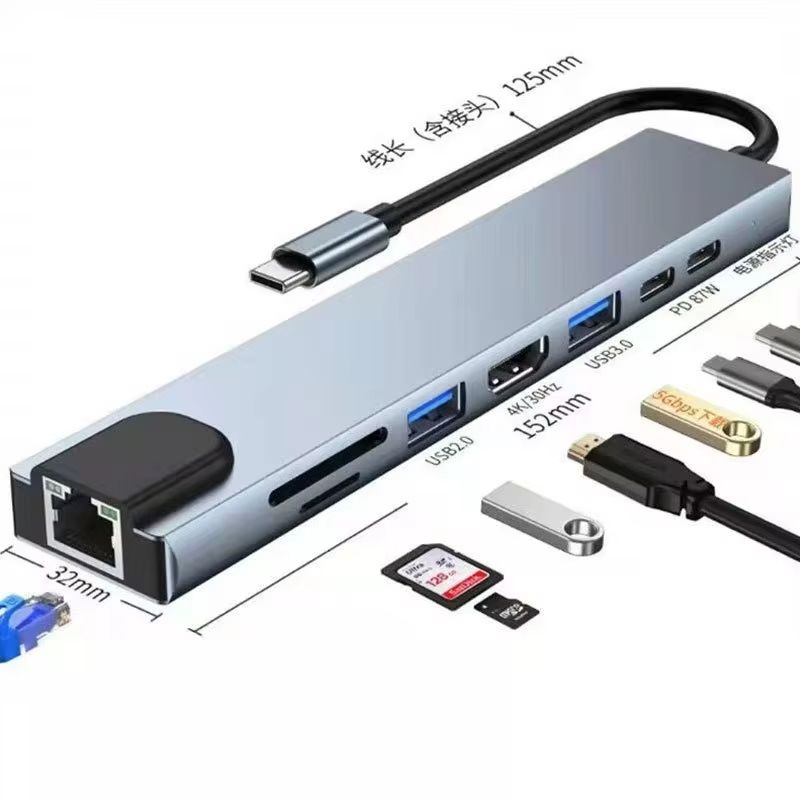 USB C HUB Type C Splitter Thunderbolt 3 Docking Station Laptop Adapter With For Macbook Air M1 iPad Pro RJ45 HDMI