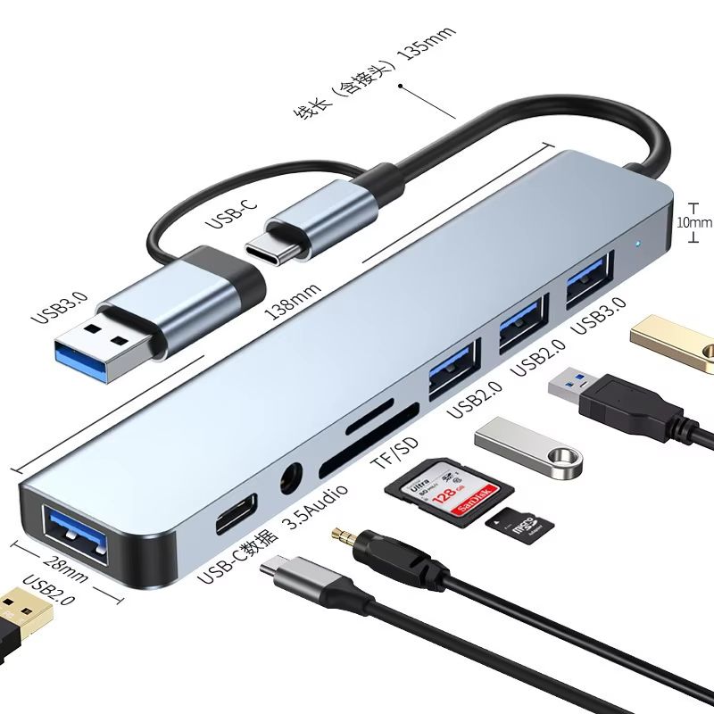 USB C HUB Type C Splitter Thunderbolt 3 Docking Station Laptop Adapter With For Macbook Air M1 iPad Pro RJ45 HDMI
