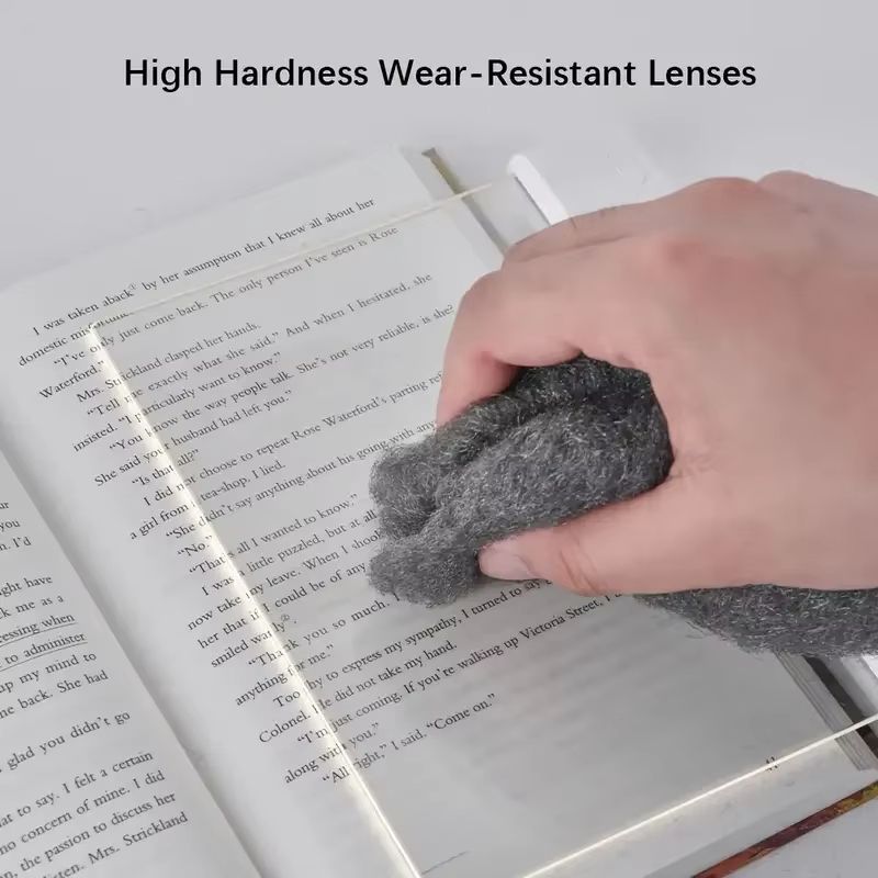 Book Light, Rechargeable Clear LED Flat Book Lights for Reading in Bed at Night with 3 Colors Dimmable Panel Plate Book Lamp