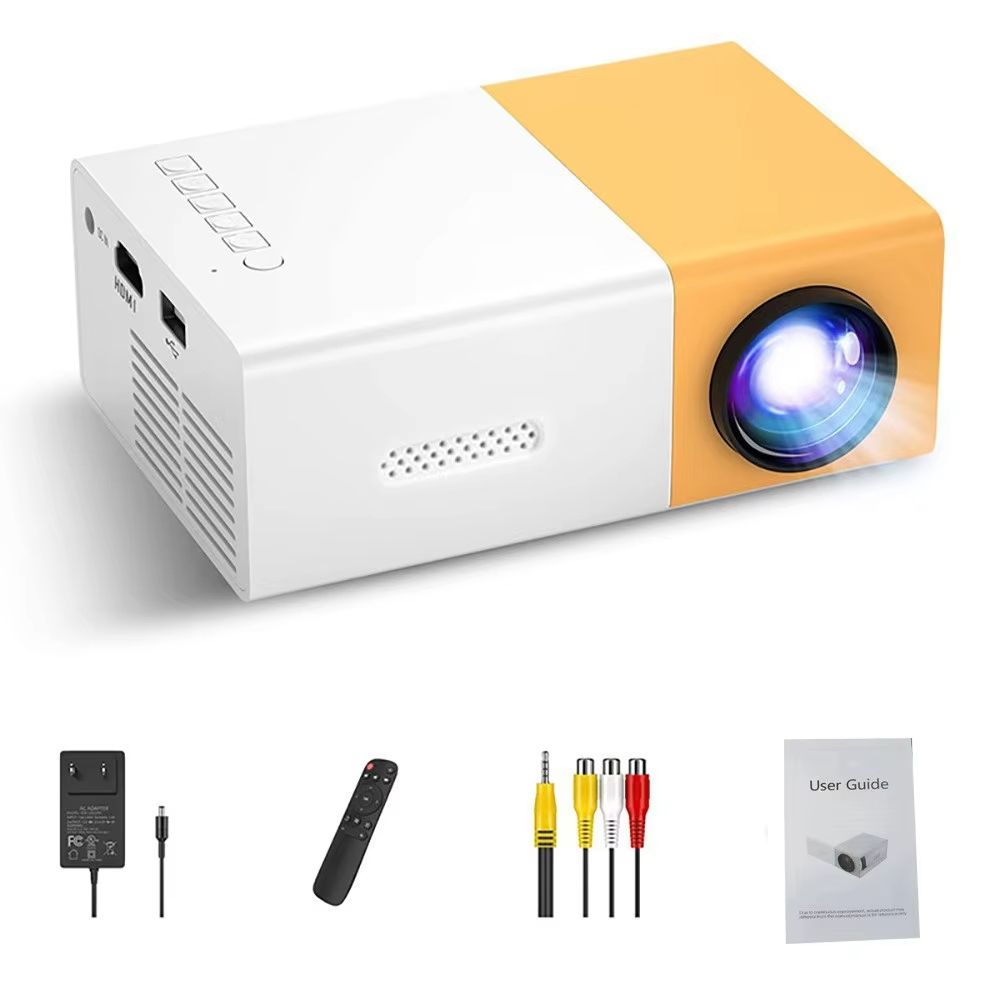 Powerful Mini Projector Portable Home Theater Powerful Native Support HDMI USB Connection Small Size for Outdoor Movie Night