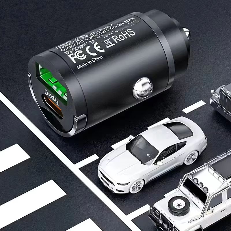 Mini 100W PD QC Pull Ring Fast Charging Car Charger USB C Car Phone Charger Adapter For iPhone Xiaomi Samsung Huawei