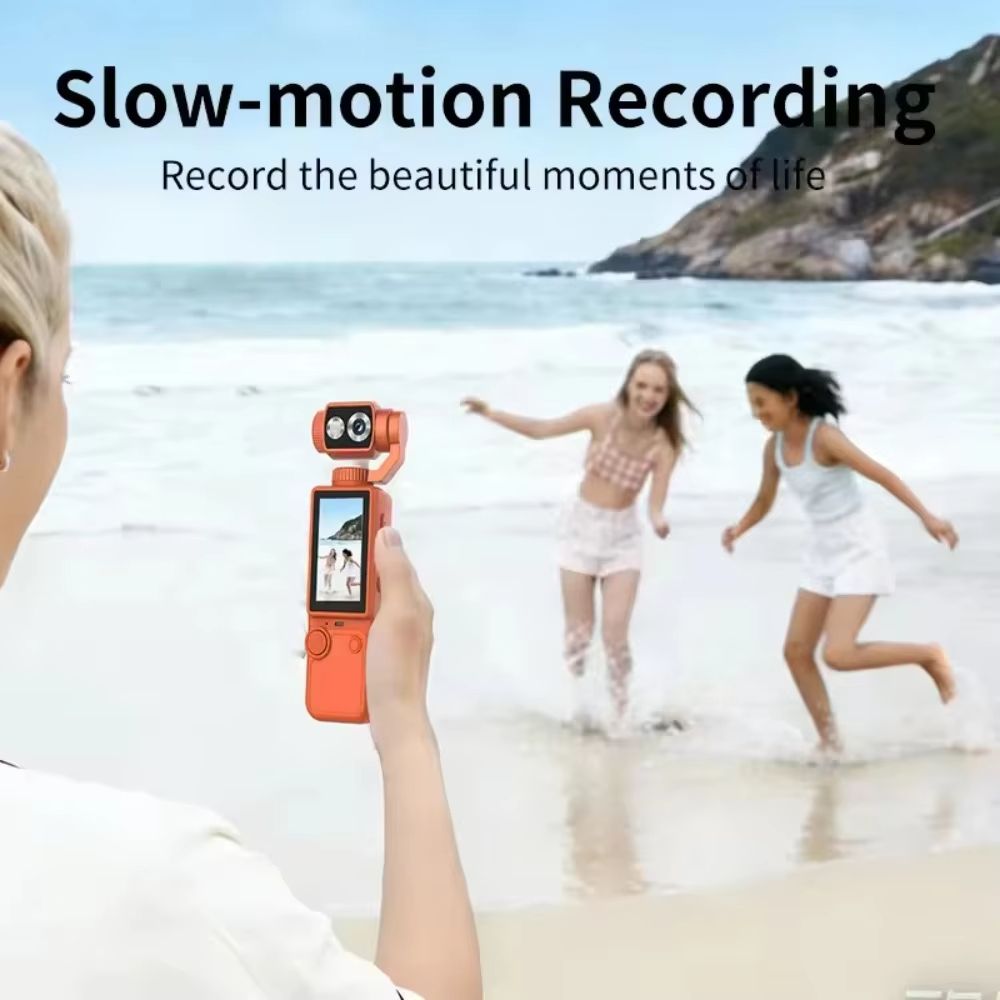 4K Handheld Sports Pocket Camera 180° Rotatable Screen WiFi Built-in Fill Light 2000mAh Motion Cam