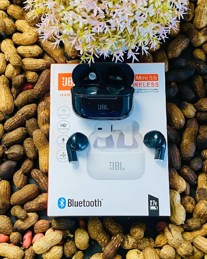 Wireless Bluetooth JBL Pro 5s Mini Earbuds Wireless Airpods, Bluetooth 5.3 Headphones In Ear, Bluetooth Earphones with Built-in Microphone, Wireless Ear Buds, Bluetooth Earbuds with Mic, Charging